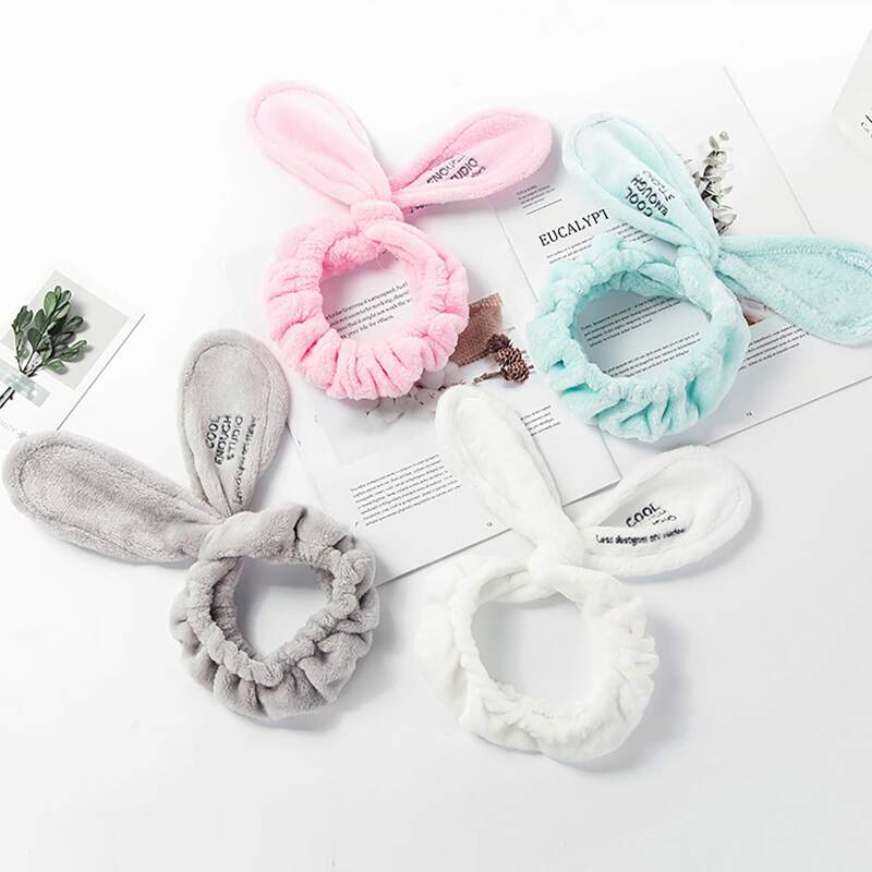 

1pc Ear Design Bath Headband, Multicolor