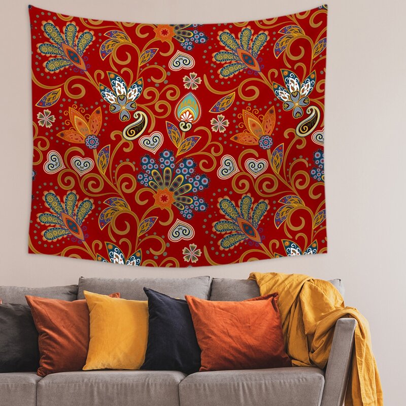 

Plant Print Tapestry, Multicolor
