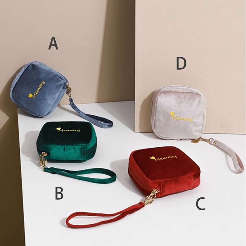

1pc Letter Embroidery Storage Bag, Multicolor