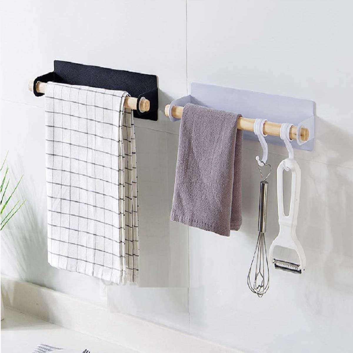 

1pc Wall Mounted Towel Holder, Multicolor
