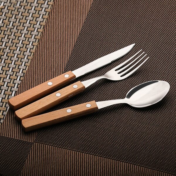 

1pc Fork & 1pc Spoon & 1pc Knife, Silver