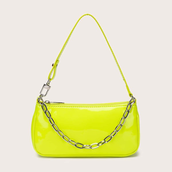 

Neon Lime Baguette Bag, Green neon