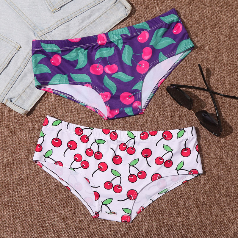 

2pack Cherry Print Panty Set, Multicolor