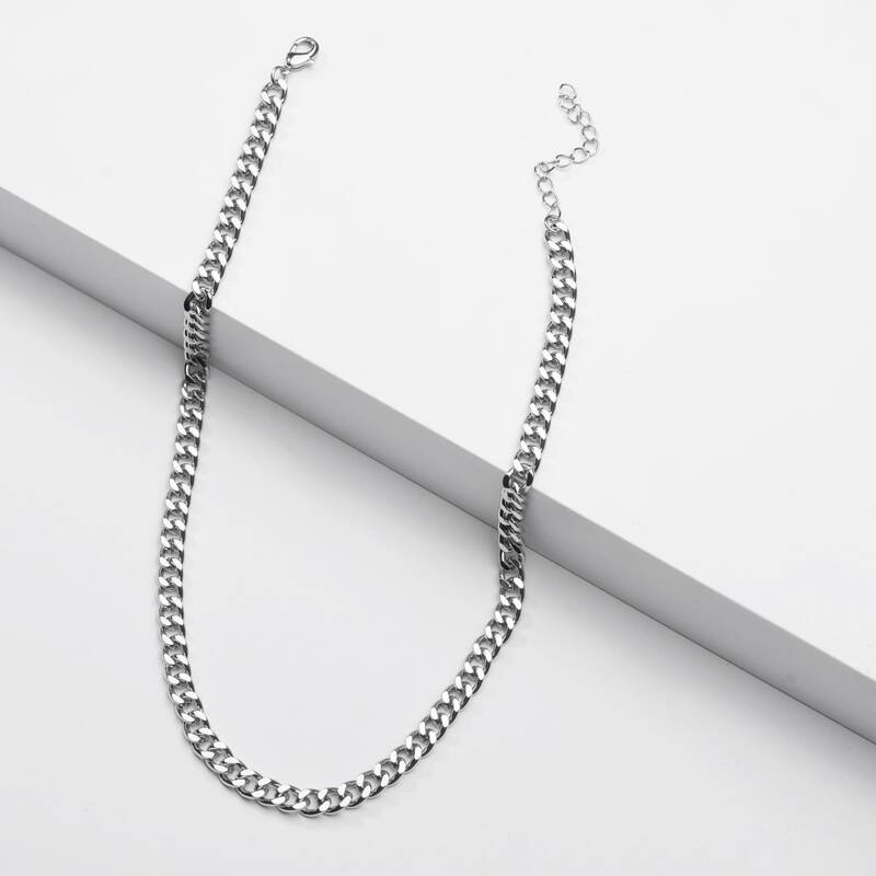 

Simple Chain Necklace, Silver