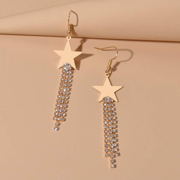 

Star Tassel Drop Earrings, Gold