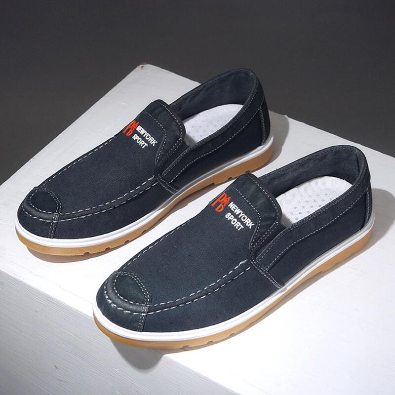 

Guys Non-slip Letter Graphic Loafers, Grey