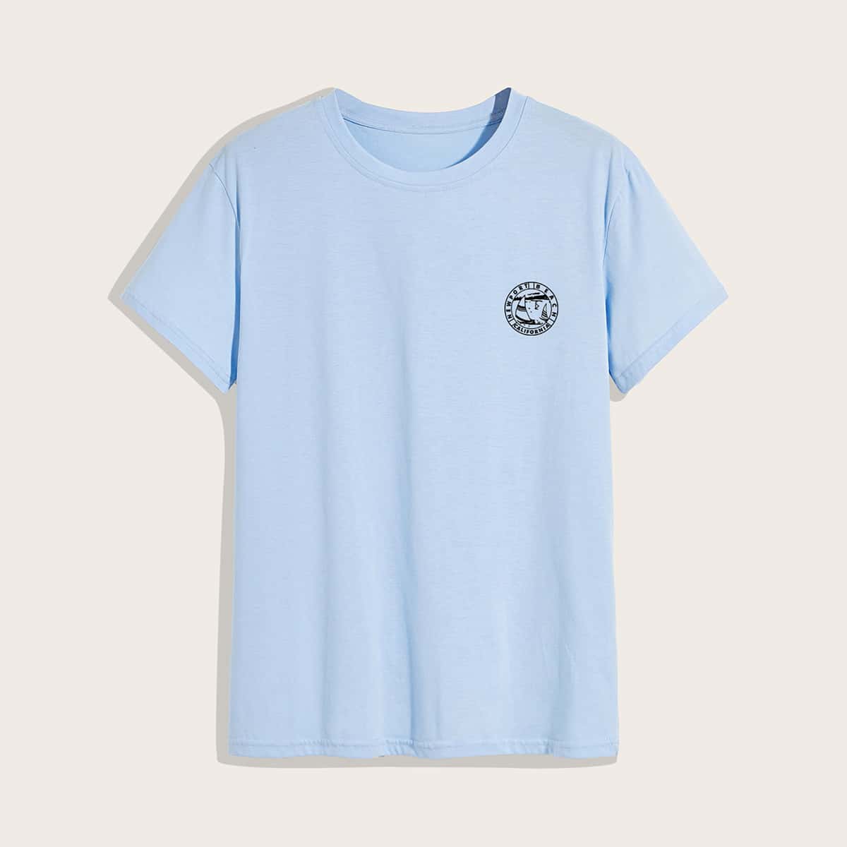 

Guys Boat Graphic Tee, Baby blue