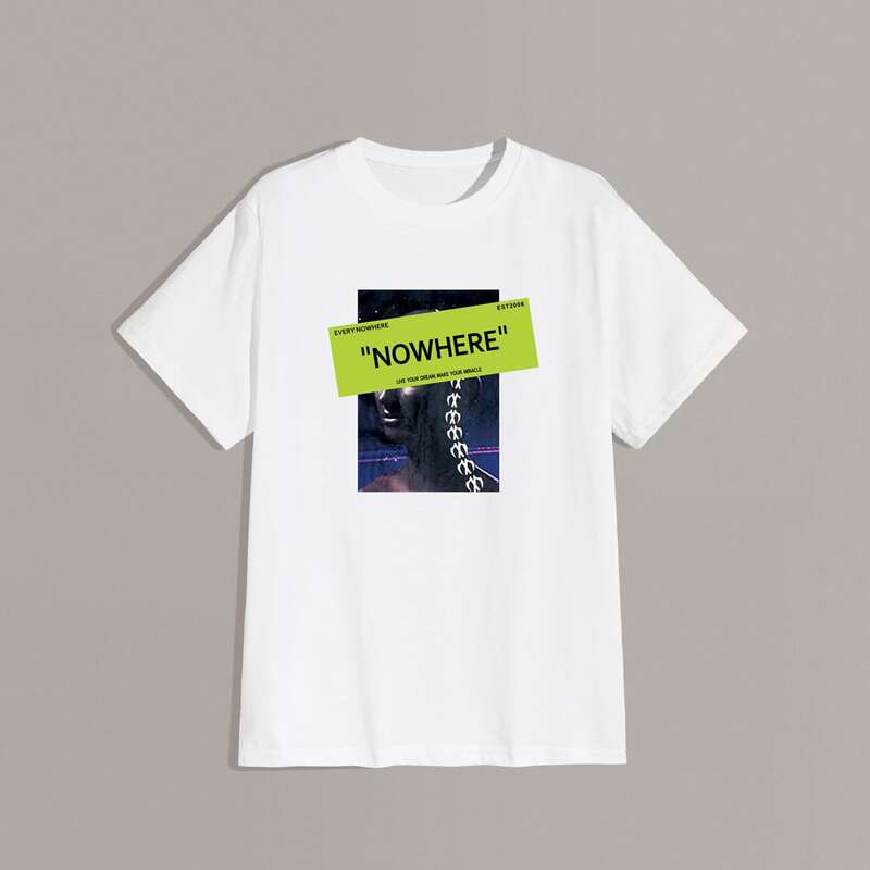

Guys Letter Graphic Tee, White