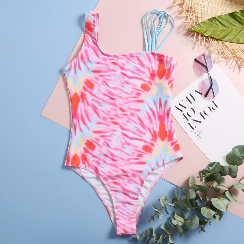 

Tie Dye One Piece Swimsuit, Pink