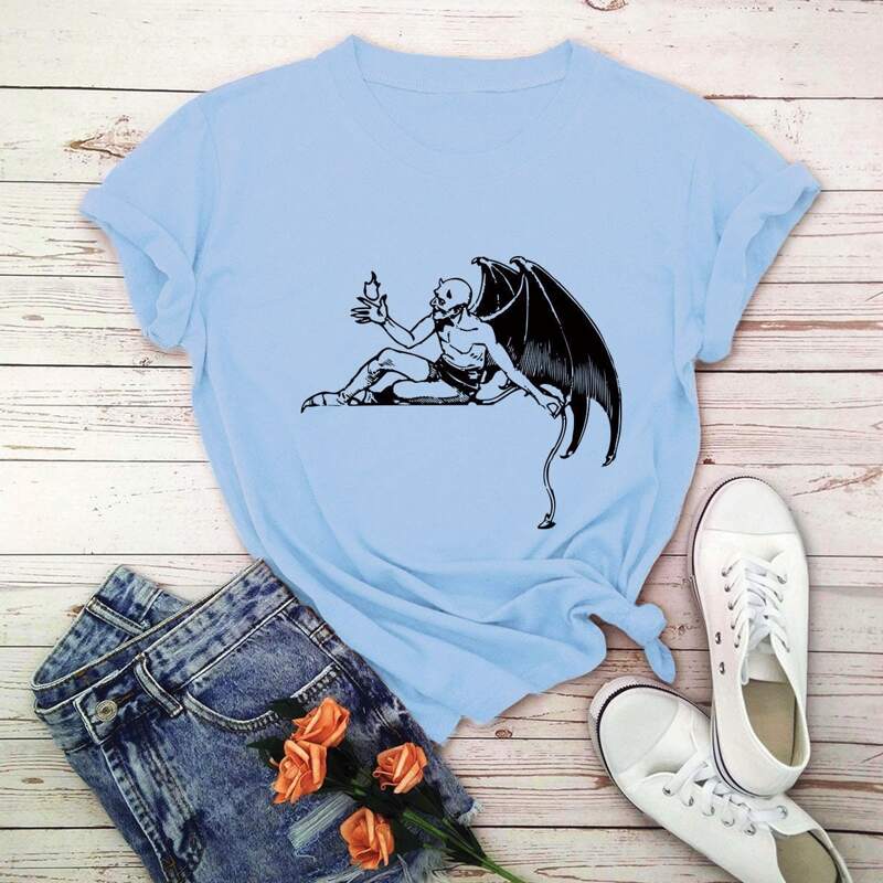 

Demon Graphic Tee, Blue