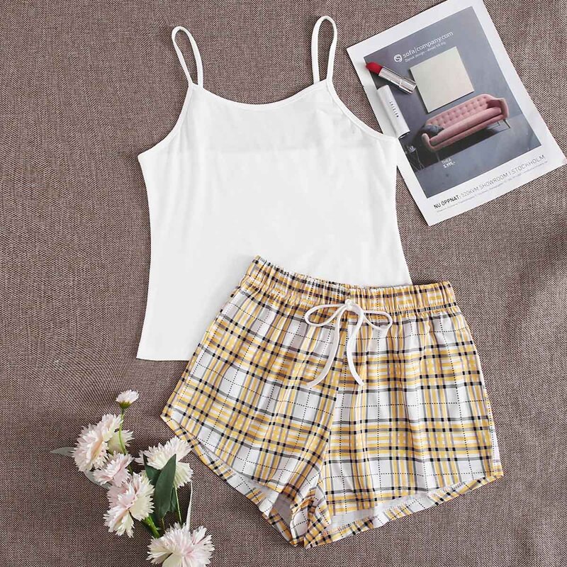 

Plaid Cami PJ Set, Multicolor