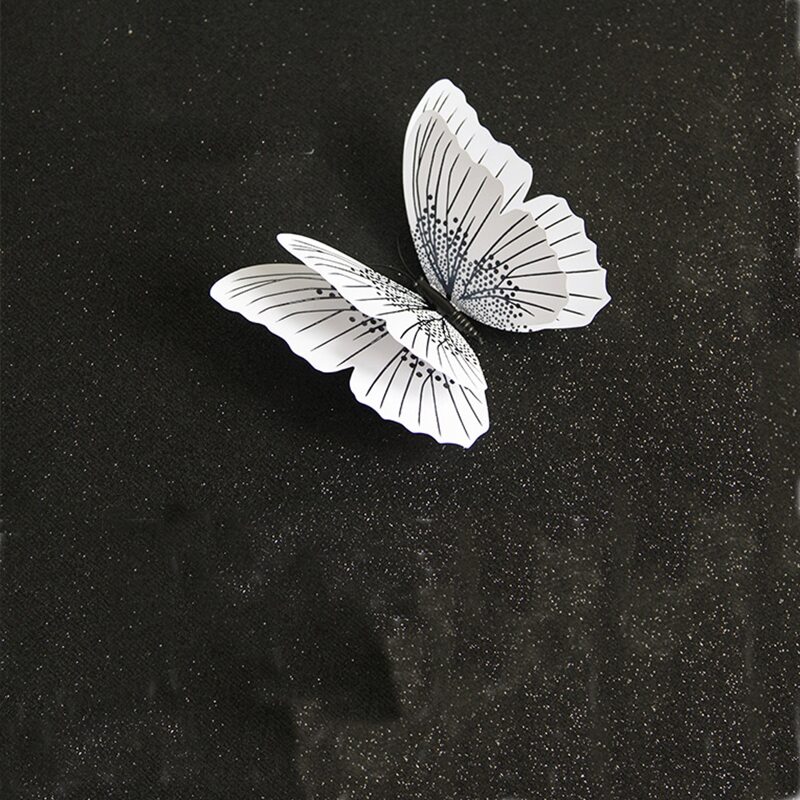 

12pcs 3D Butterfly Wall Sticker, White
