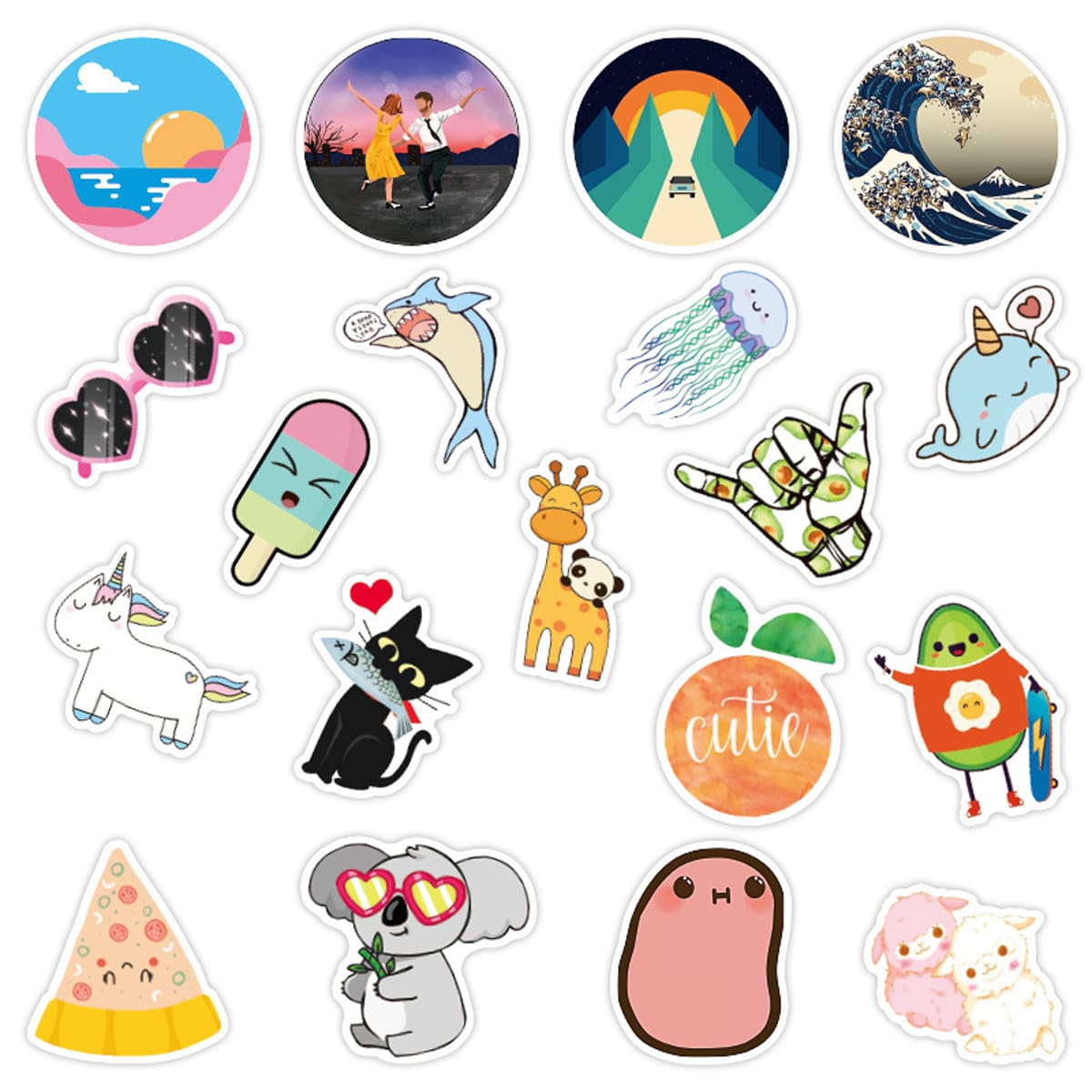 

50pcs Cartoon Sticker, Multicolor