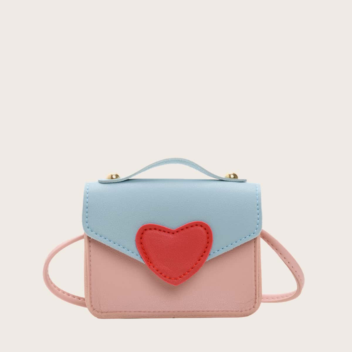 

Colorblock Heart Crossbody Bag, Multicolor