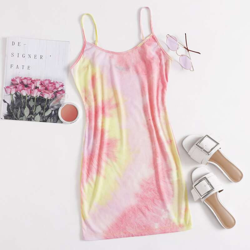 

Tie Dye Slip Dress, Multicolor