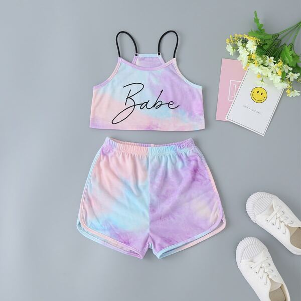 

Toddler Girls Tie Dye Cami Top & Shorts, Multicolor