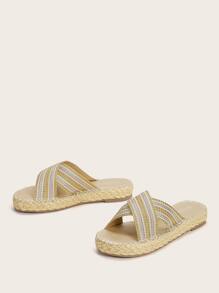 mule plateforme espadrille