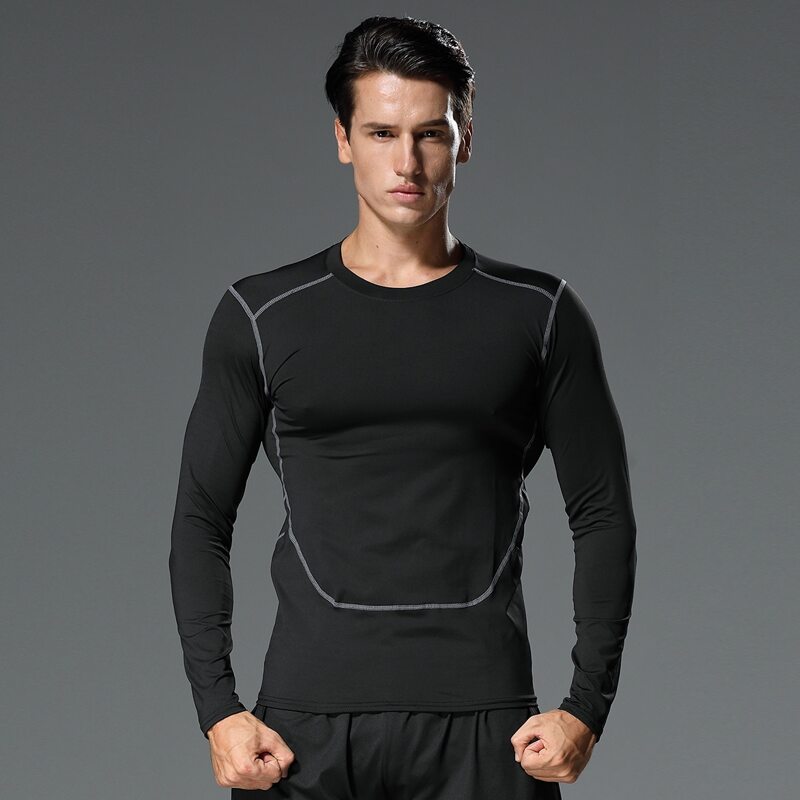 

Men Topstitching Athletic Tee, Black