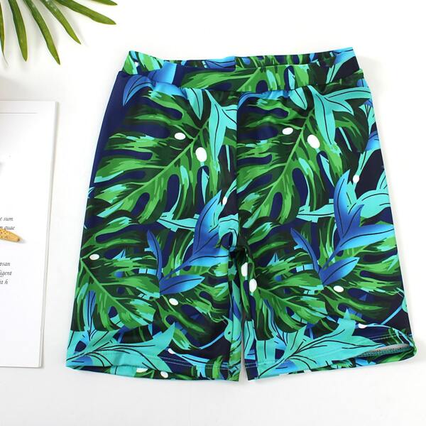 

Boys Tropical Swim Shorts, Green