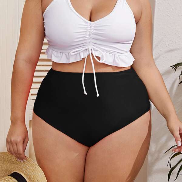 

Plus High Waisted Bikini Panty, Black