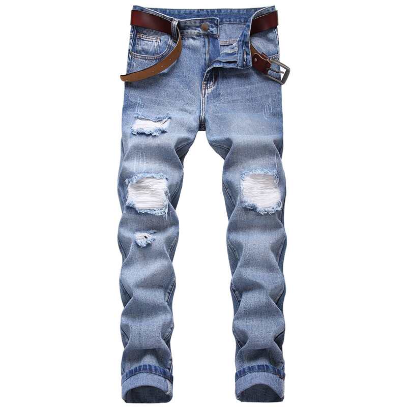 

Guys Ripped Jeans, Light wash