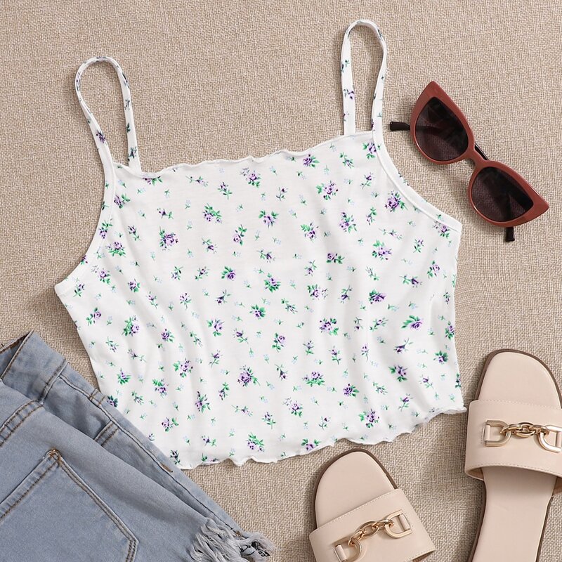 

Ditsy Floral Cami, White