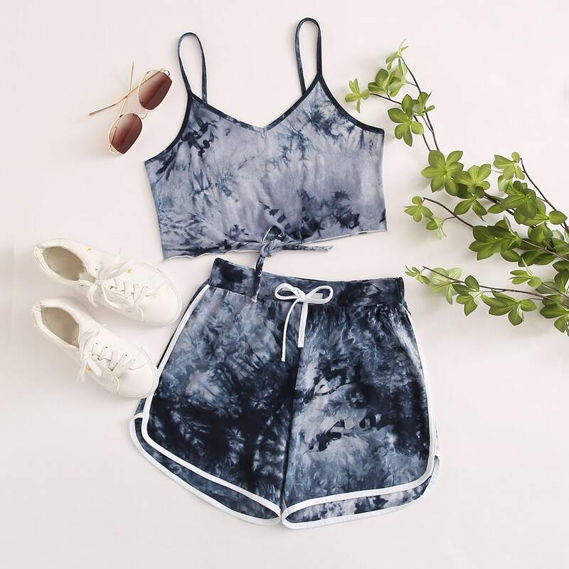 

Tie Dye Cami & Dolphin Shorts, Multicolor