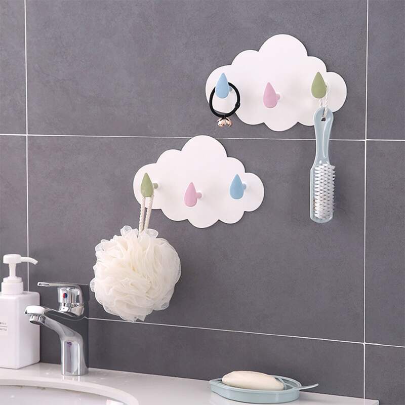 

1pc Cloud Wall Mounted Hook, Multicolor
