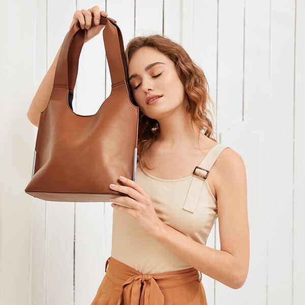 

Minimalist Tote Bag, Brown
