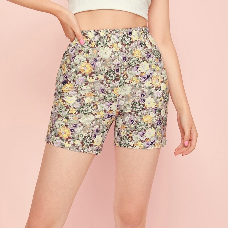 

Floral Biker Shorts, Multicolor