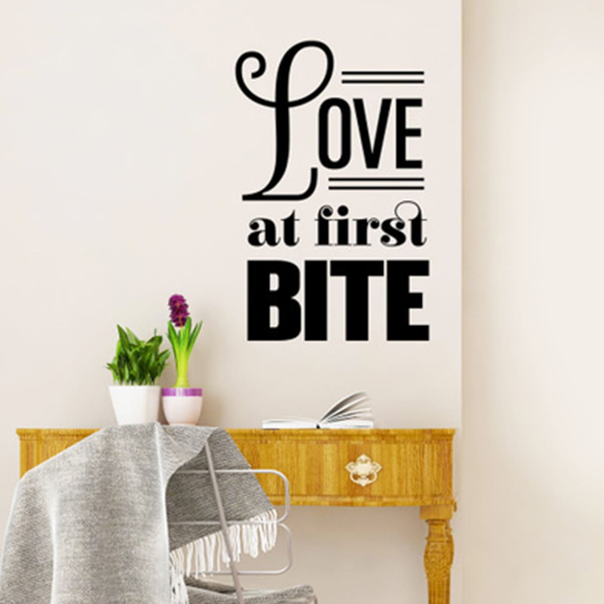 

Slogan Graphic Wall Sticker, Black