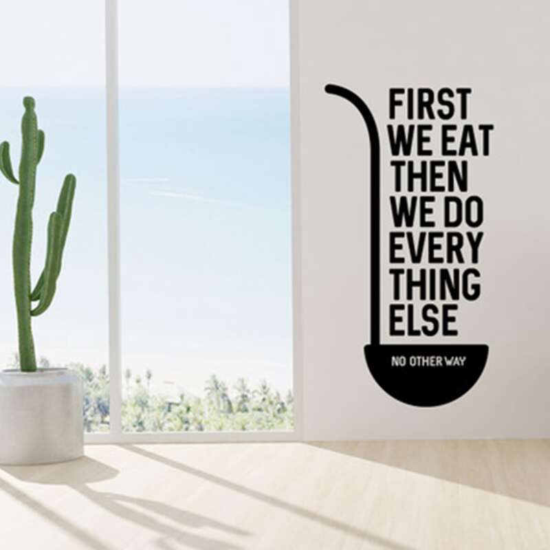 

Slogan Graphic Wall Sticker, Black