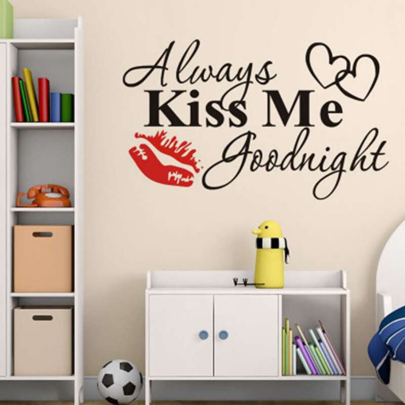 

Slogan Graphic Wall Sticker, Black