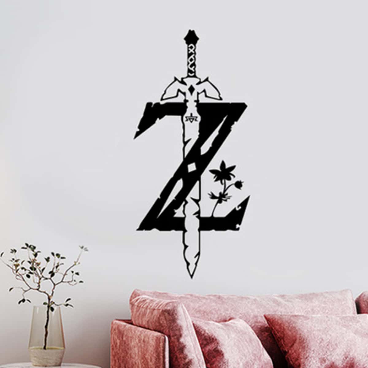 

Letter Graphic Wall Sticker, Black
