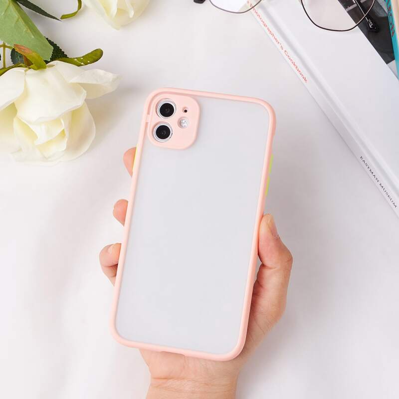 

Contrast Frame iPhone Case, Baby pink