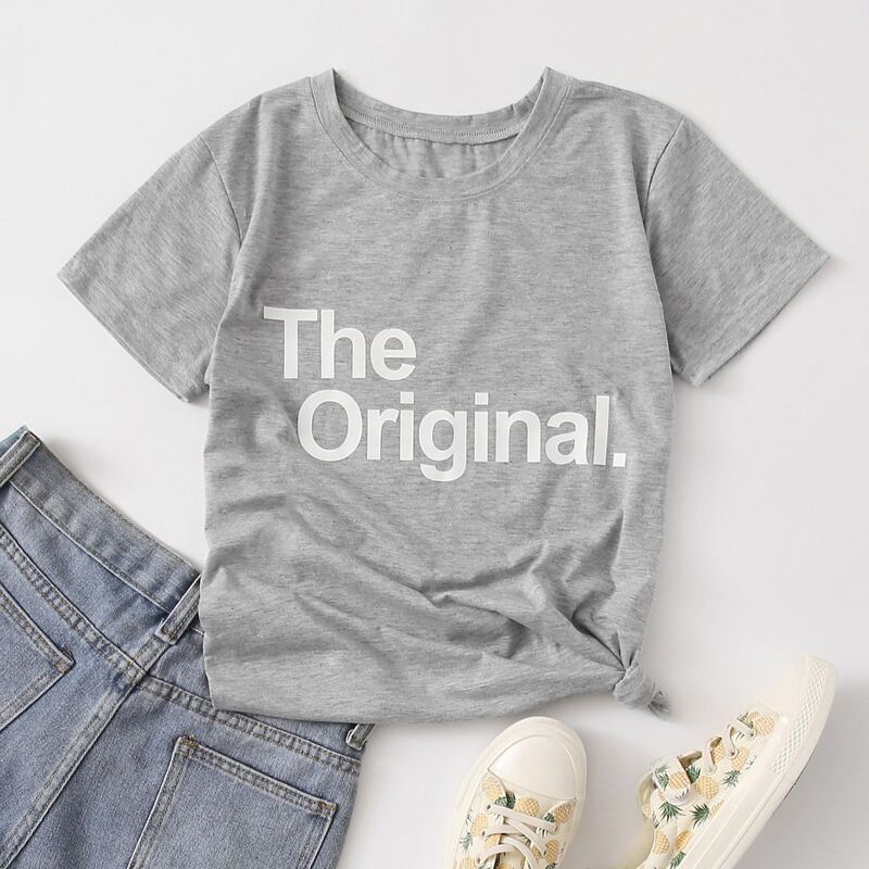 

Slogan Graphic Short Sleeve Tee, Grey