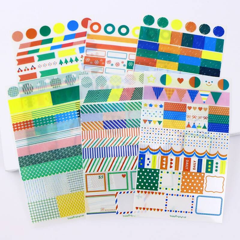 

6pcs Mixed Pattern Sticker, Multicolor