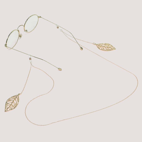 

Leaf Charm Glasses Chain, Gold