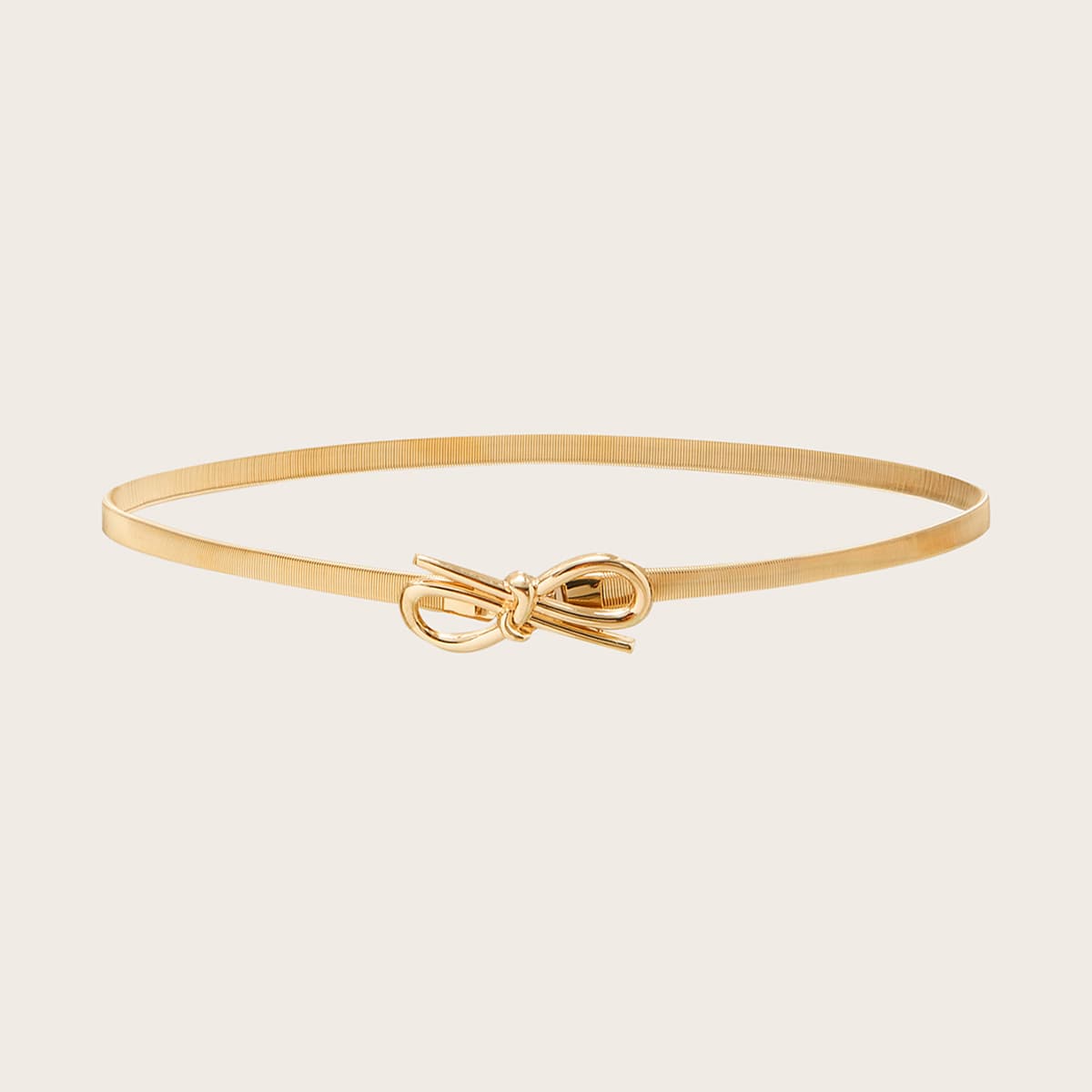 

Bow Skinny Belt, Gold