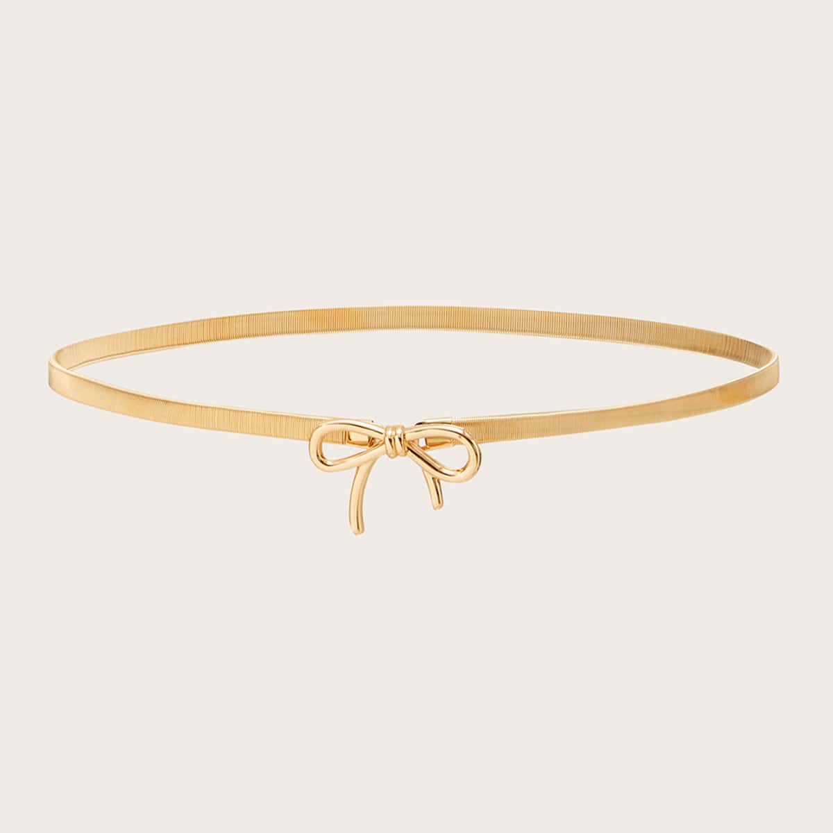 

Bow Skinny Belt, Gold