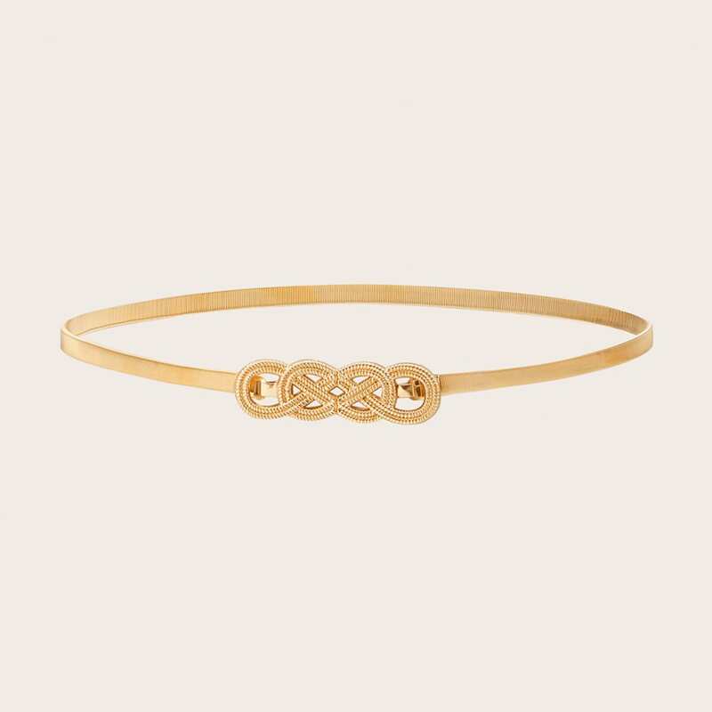 

Geo Buckle Belt, Gold