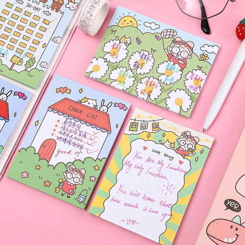 

1pack Cartoon Graphic Random Sticky Note, Multicolor