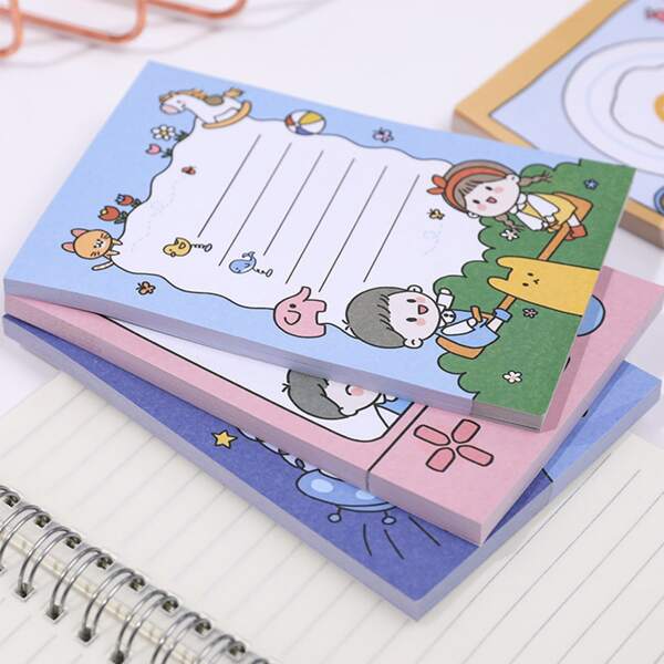

1pack Cartoon Graphic Random Sticky Note, Multicolor