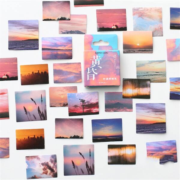 

46шт стикер с узором, Многоцветный