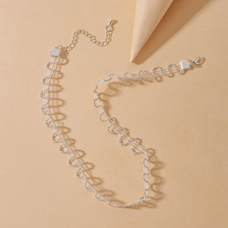 

Bead Decor Choker, White