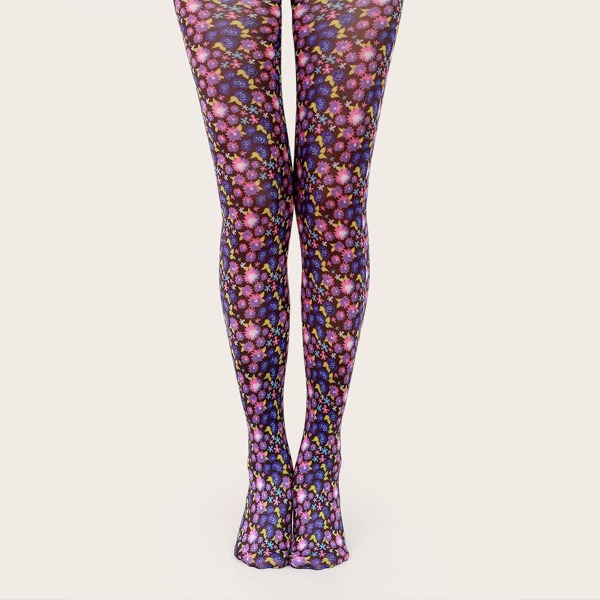 

Flower Pattern Mesh Tight, Multicolor
