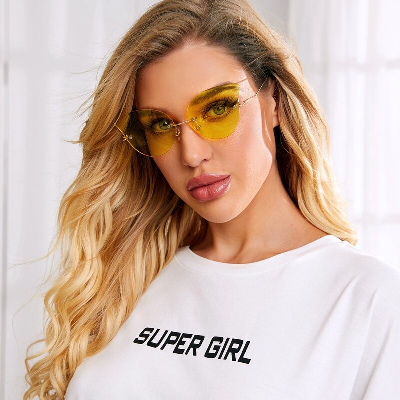 

Cat Eye Sunglasses, Yellow