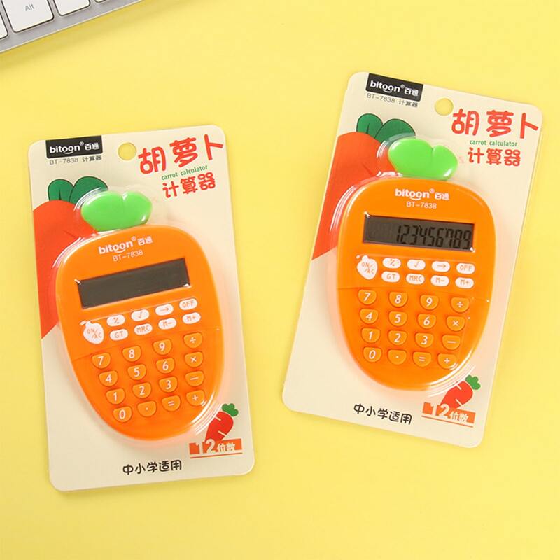

1pc Carrot Shaped Calculator, Multicolor