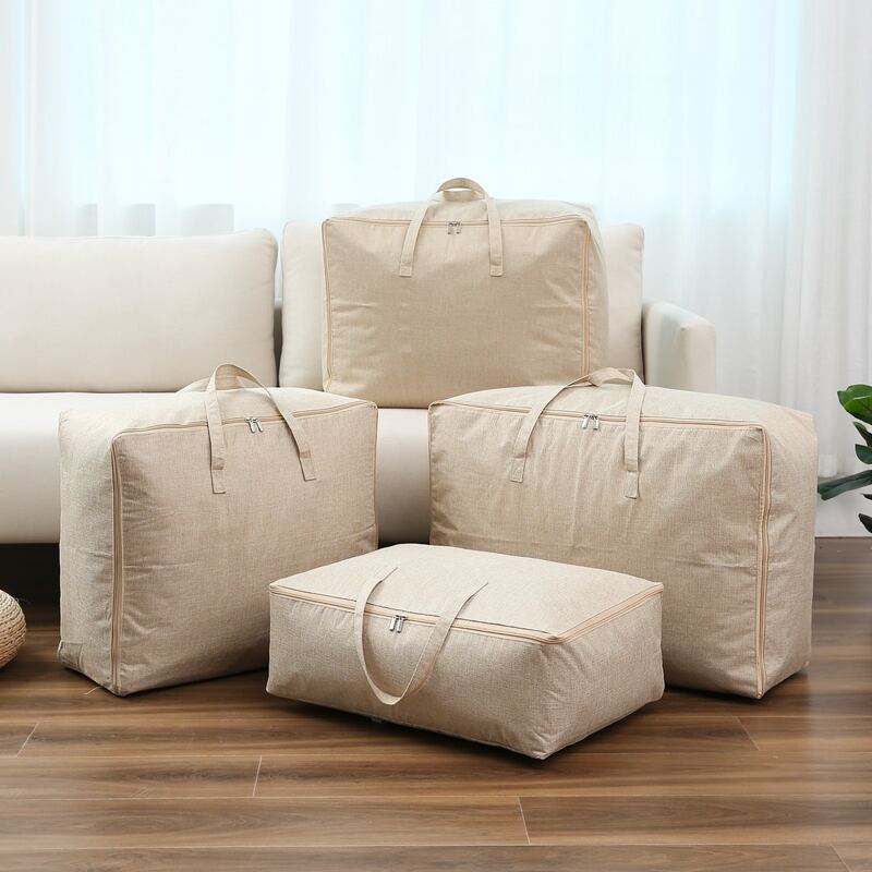 

1pc Large Quilt Storage Bag, Beige