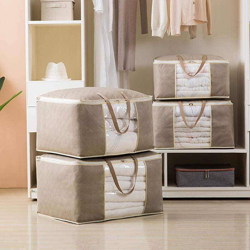 

1pc Quilt Storage Bag, Khaki